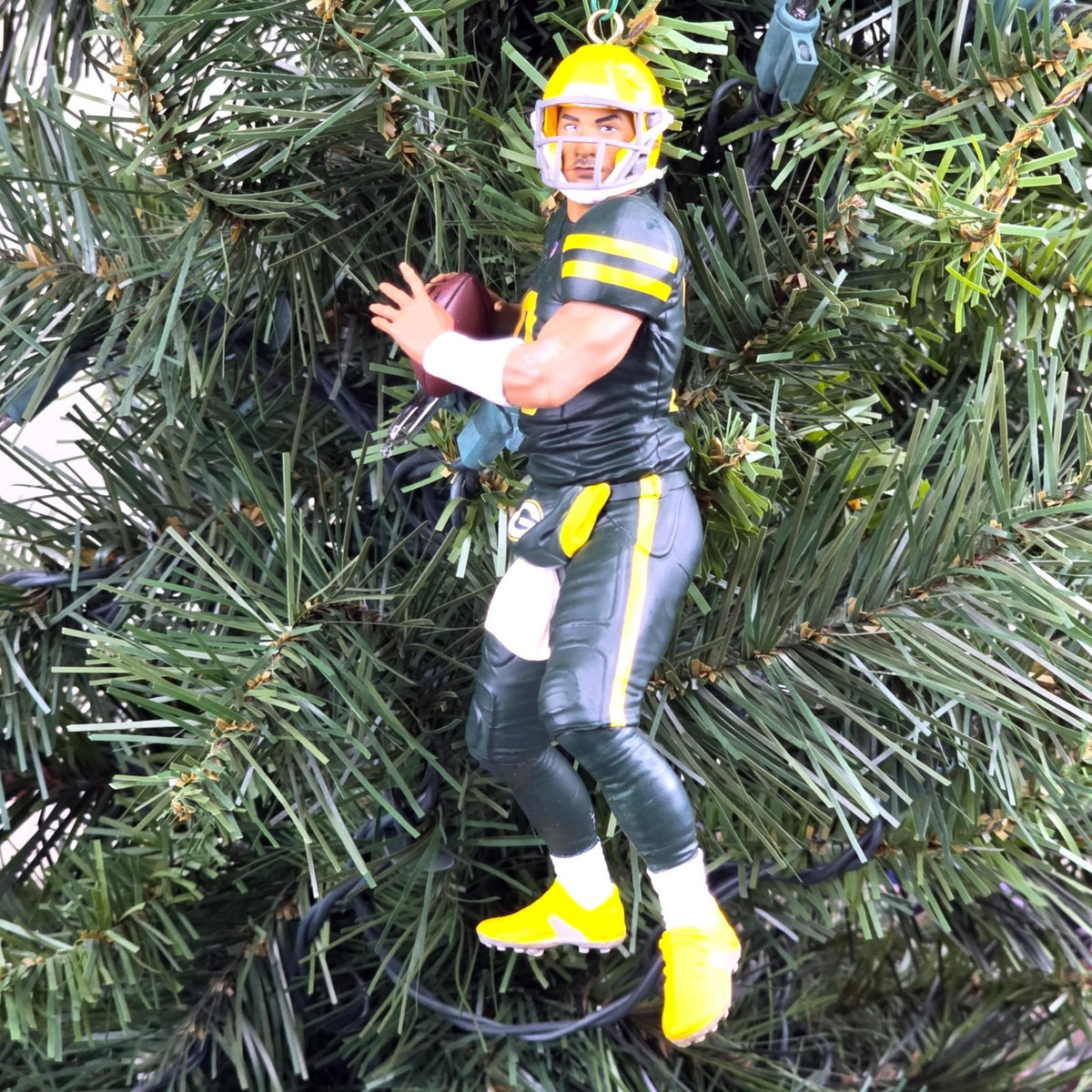 Jordan Love Green Bays Packers Football NFL Xmas Tree Ornament Holiday Jersey 10