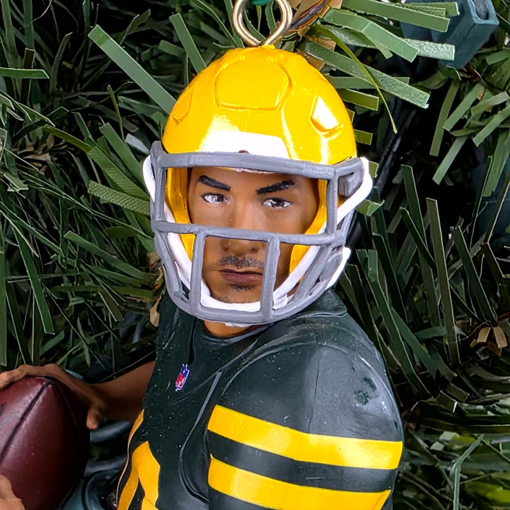 Jordan Love Green Bays Packers Football NFL Xmas Tree Ornament Holiday Jersey 10
