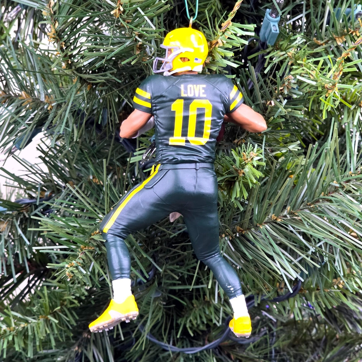 Jordan Love Green Bays Packers Football NFL Xmas Tree Ornament Holiday Jersey 10