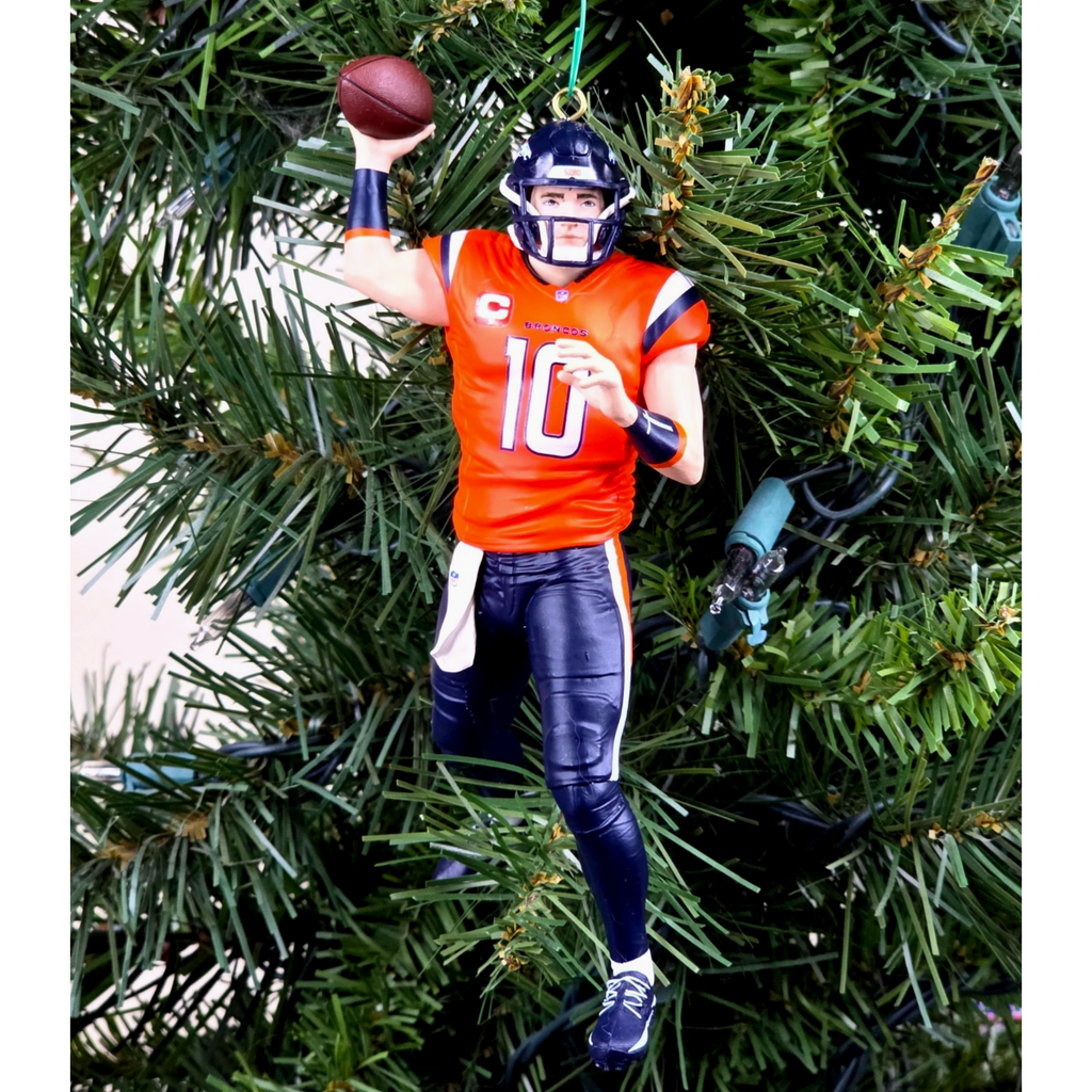 Bo Nix Denver Broncos Football NFL Xmas Tree Ornament Holiday Jersey #10