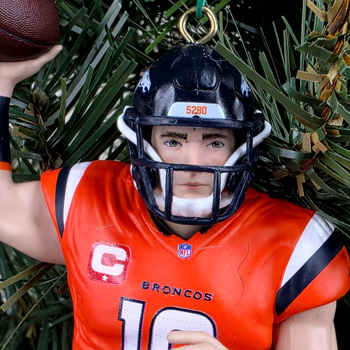 Bo Nix Denver Broncos Football NFL Xmas Tree Ornament Holiday Jersey #10