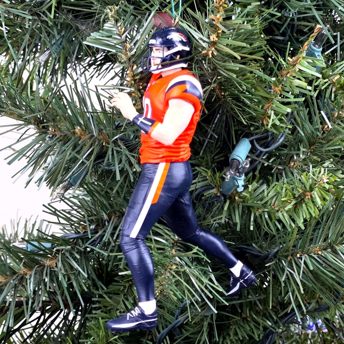 Bo Nix Denver Broncos Football NFL Xmas Tree Ornament Holiday Jersey #10