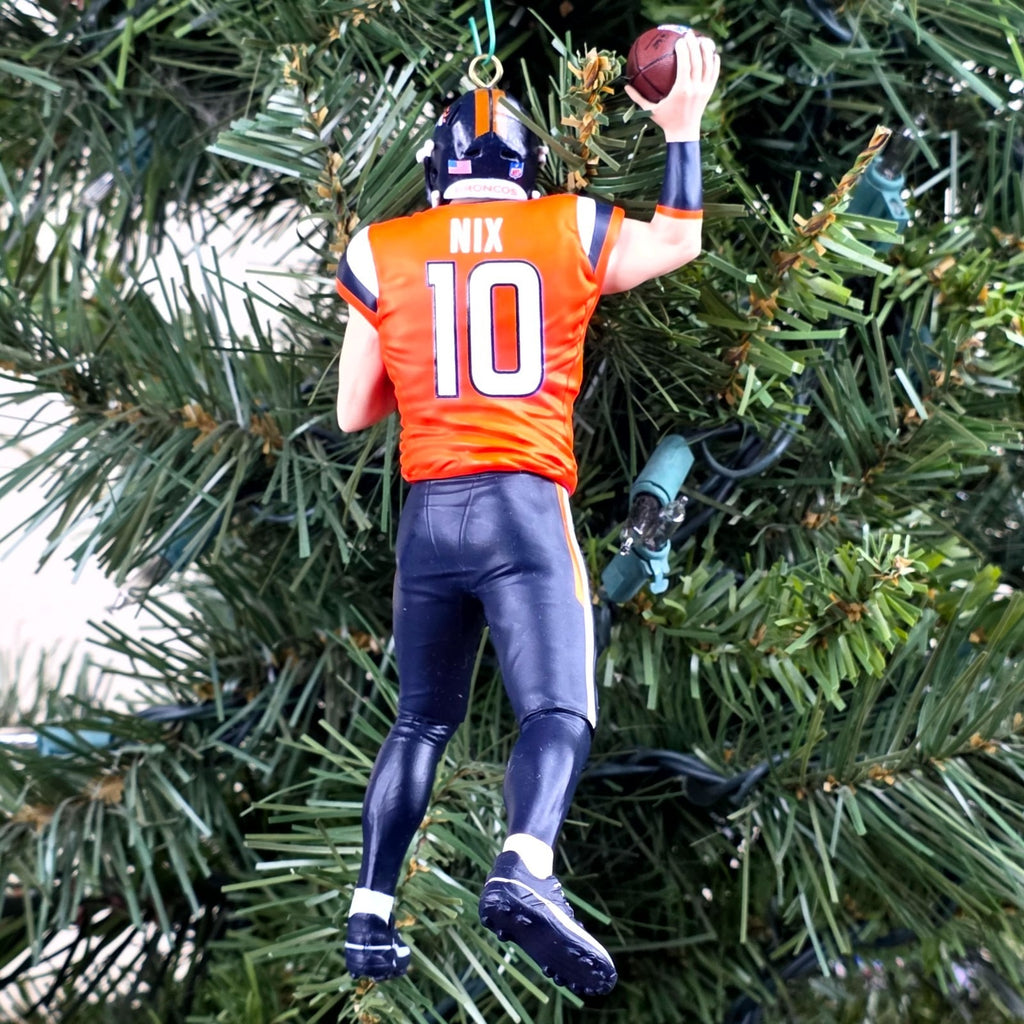 Bo Nix Denver Broncos Football NFL Xmas Tree Ornament Holiday Jersey #10