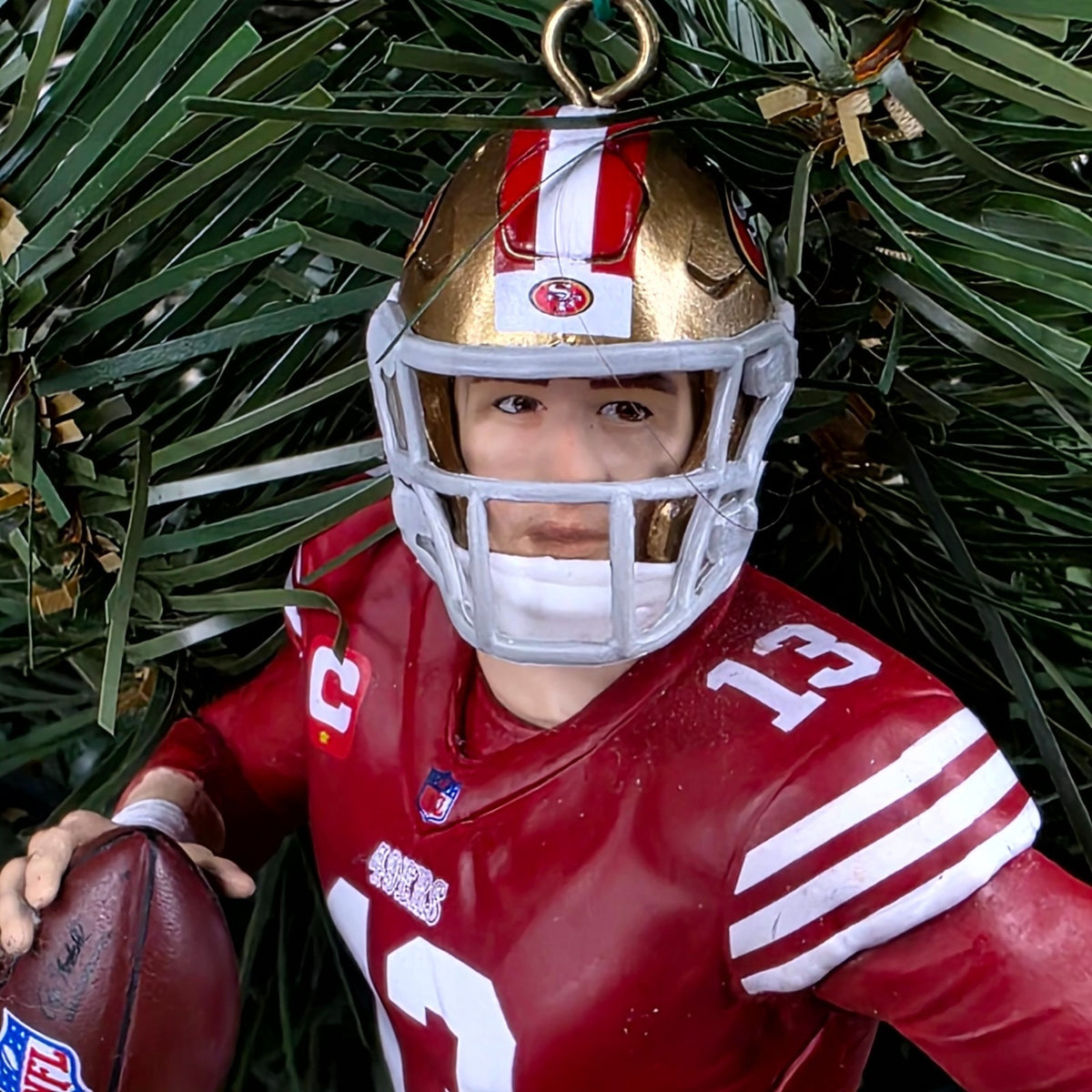 Brock Purdy San Francisco 49er Football NFL Xmas Tree Ornament Holiday Jersey 13