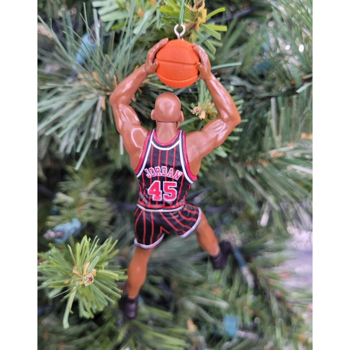Michael Jordan Chicago Bulls NBA Basketball Xmas Ornament Holiday vtg Jersey 45