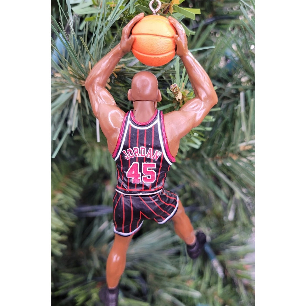 Michael Jordan Chicago Bulls NBA Basketball Xmas Ornament Holiday vtg Jersey 45