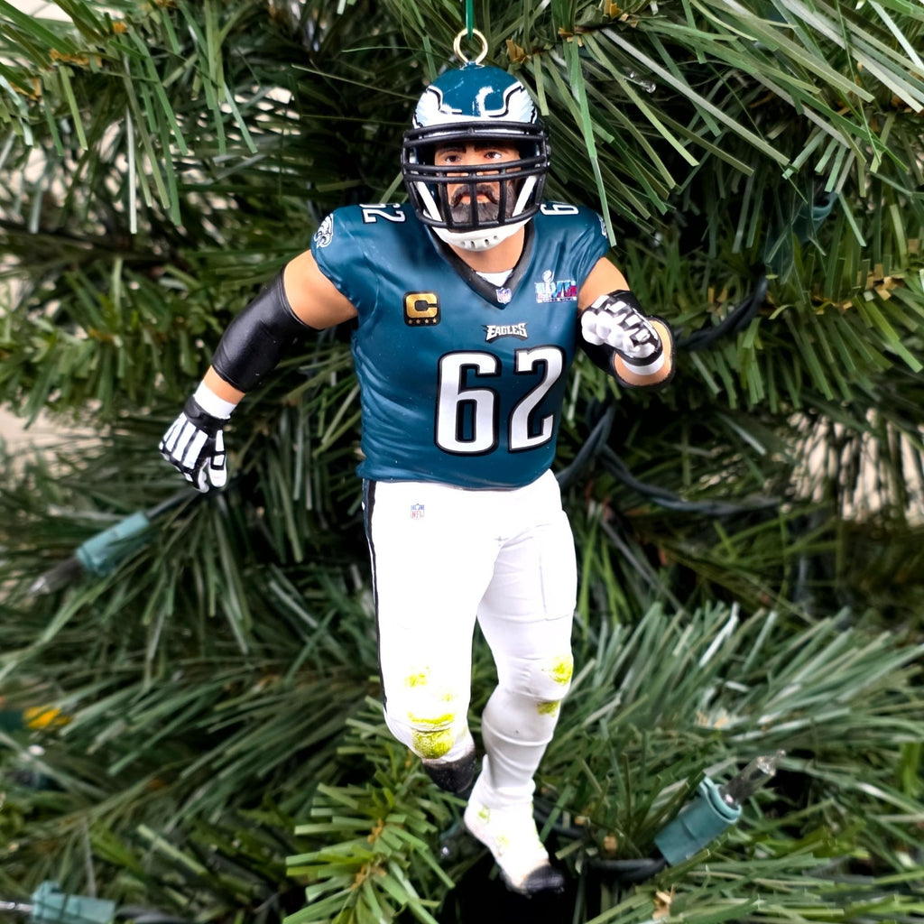 Jason Kelce Philadelphia Eagles Football NFL Xmas Ornament Holiday Jersey #62 SB