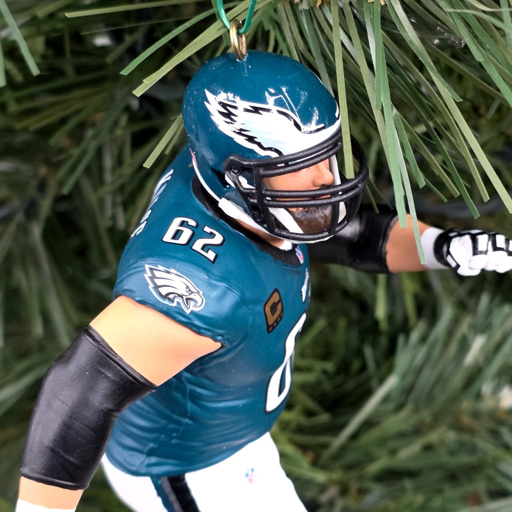 Jason Kelce Philadelphia Eagles Football NFL Xmas Ornament Holiday Jersey #62 SB