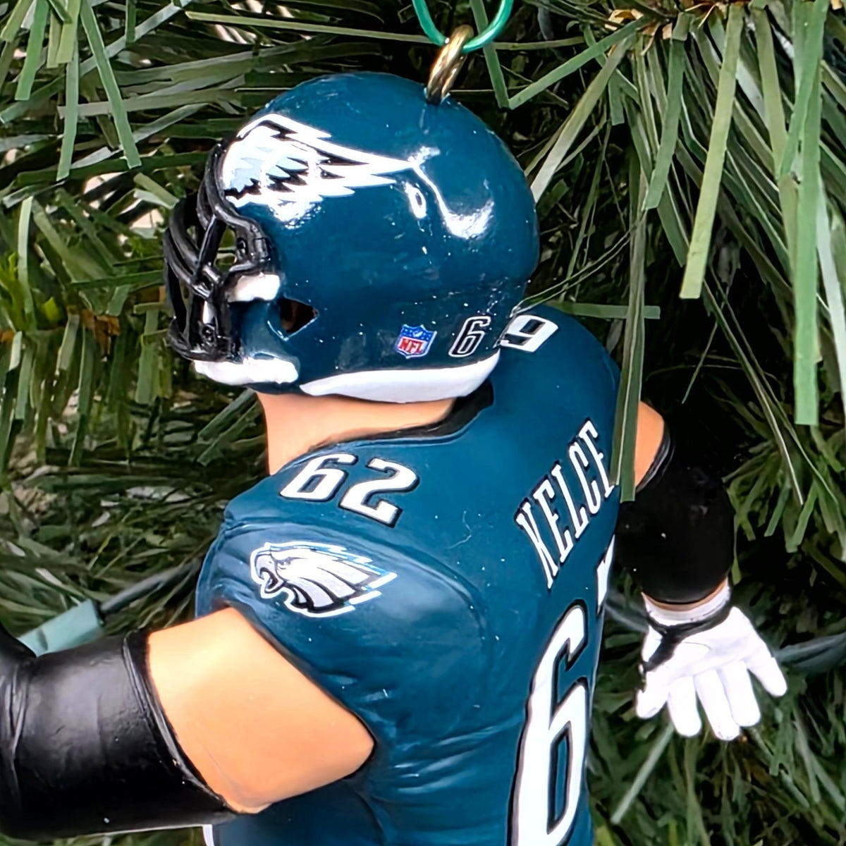 Jason Kelce Philadelphia Eagles Football NFL Xmas Ornament Holiday Jersey #62 SB