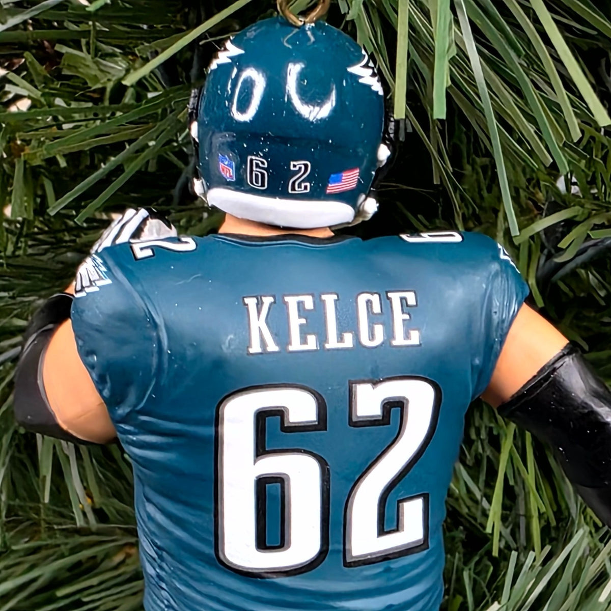 Jason Kelce Philadelphia Eagles Football NFL Xmas Ornament Holiday Jersey #62 SB