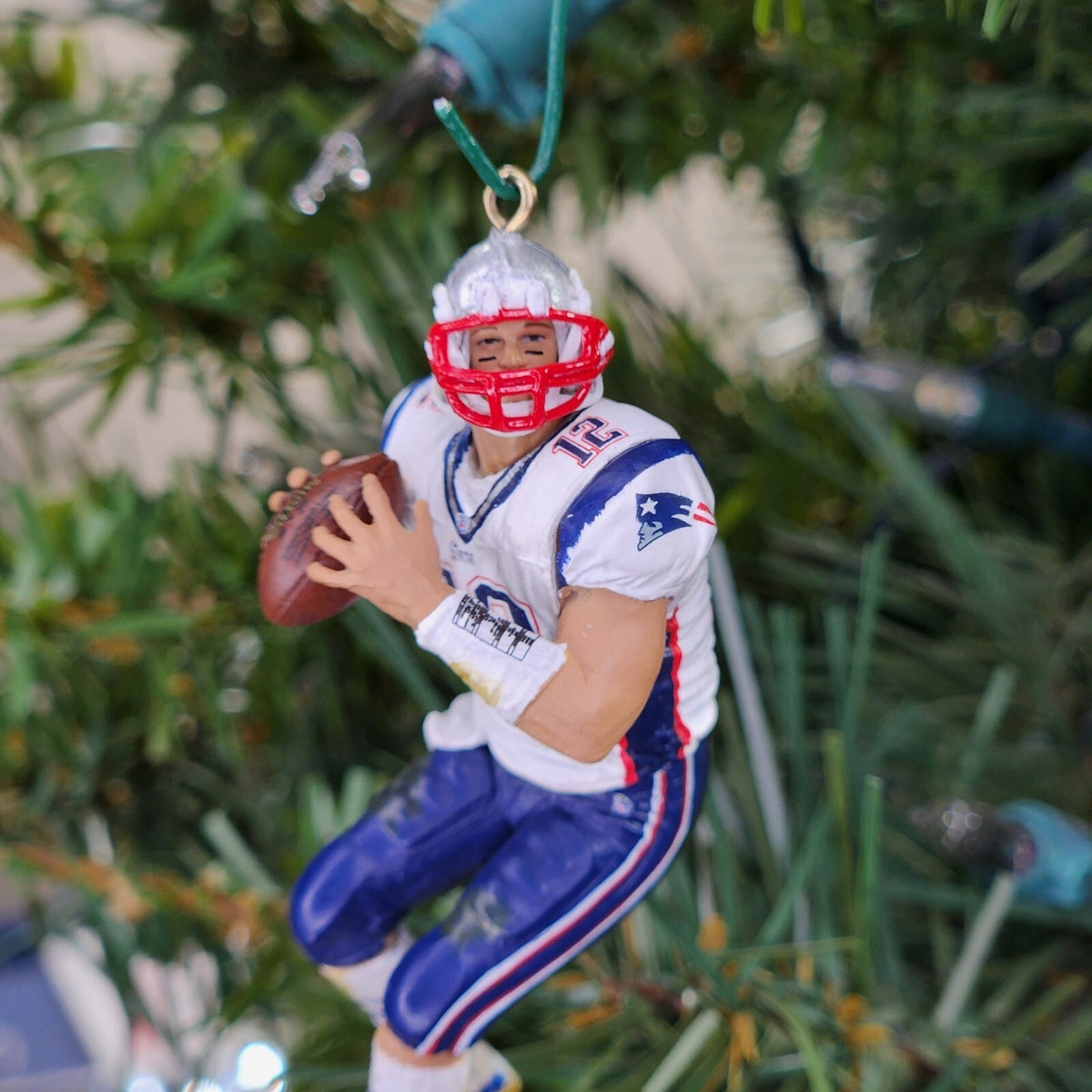 Tom Brady New England Patriots Football Xmas NFL Ornament Holiday Jersey vtg #12