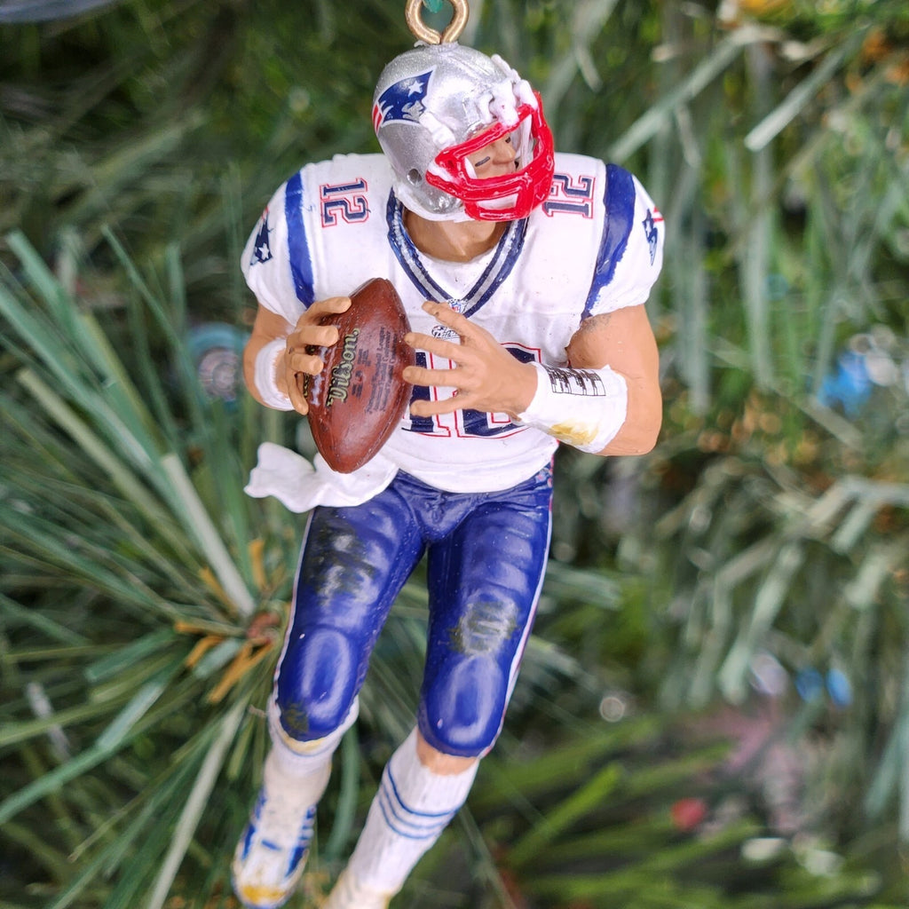 Tom Brady New England Patriots Football Xmas NFL Ornament Holiday Jersey vtg #12