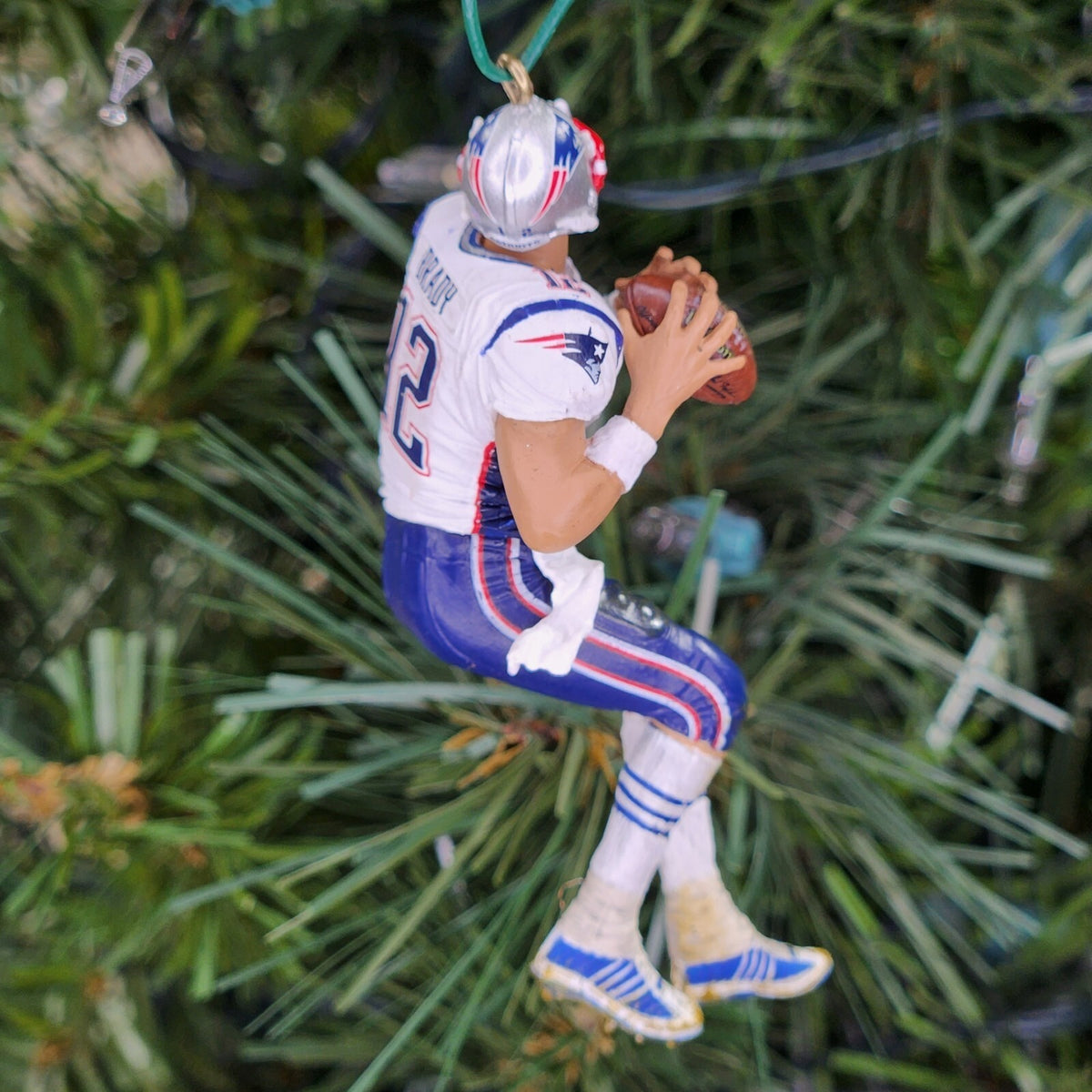 Tom Brady New England Patriots Football Xmas NFL Ornament Holiday Jersey vtg #12