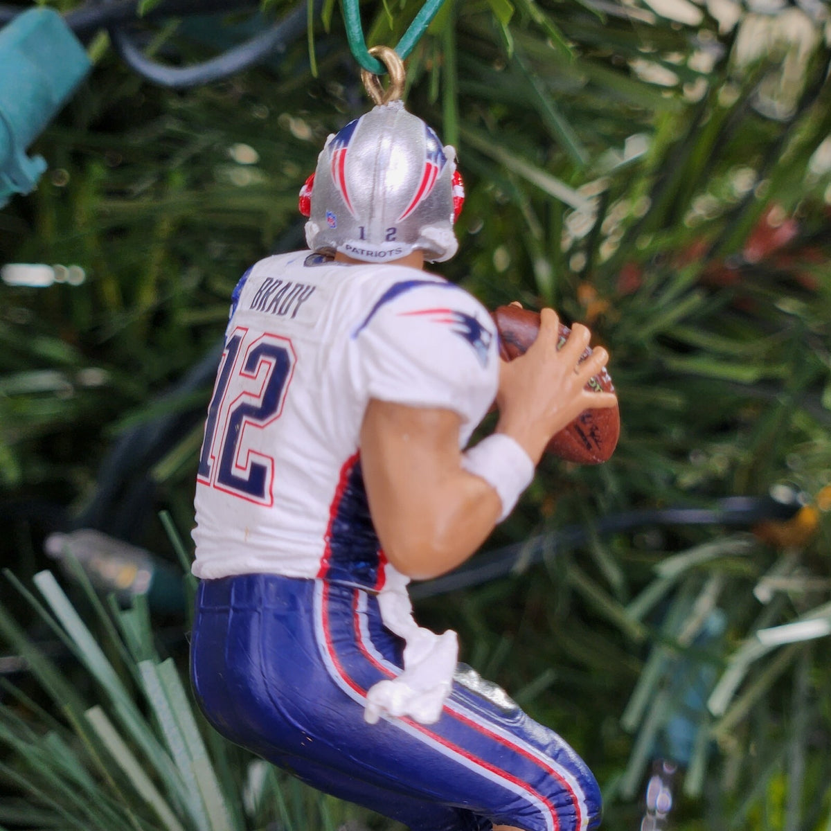 Tom Brady New England Patriots Football Xmas NFL Ornament Holiday Jersey vtg #12