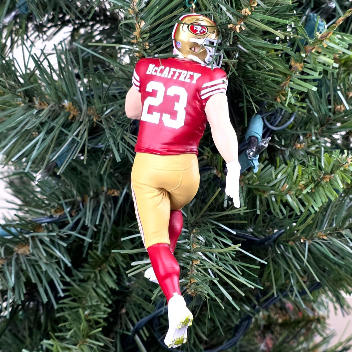 Christian McCaffrey San Francisco 49er Football NFL Xmas Ornament Holiday Jersey