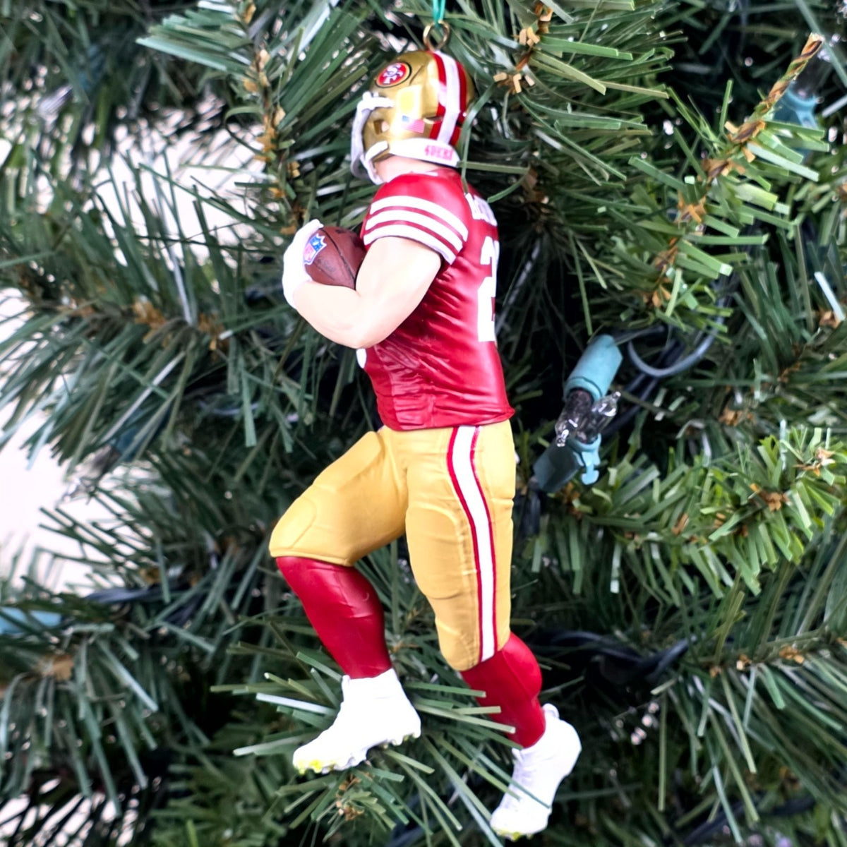 Christian McCaffrey San Francisco 49er Football NFL Xmas Ornament Holiday Jersey