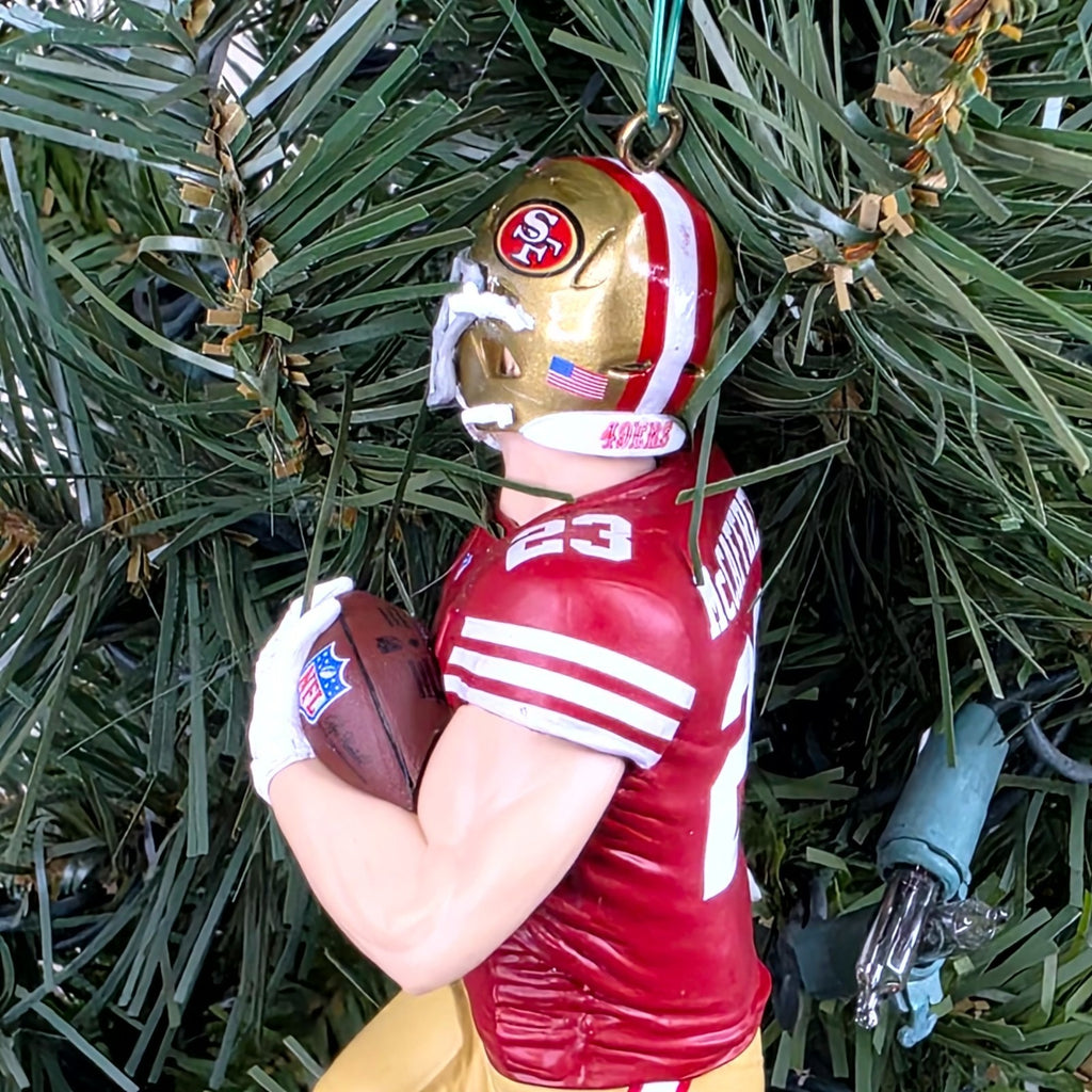 Christian McCaffrey San Francisco 49er Football NFL Xmas Ornament Holiday Jersey