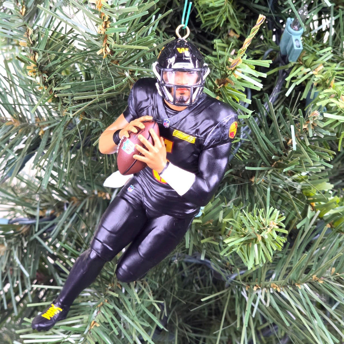 Jayden Daniels Washington Commanders Football NFL Xmas Ornament Holiday Jersey 5