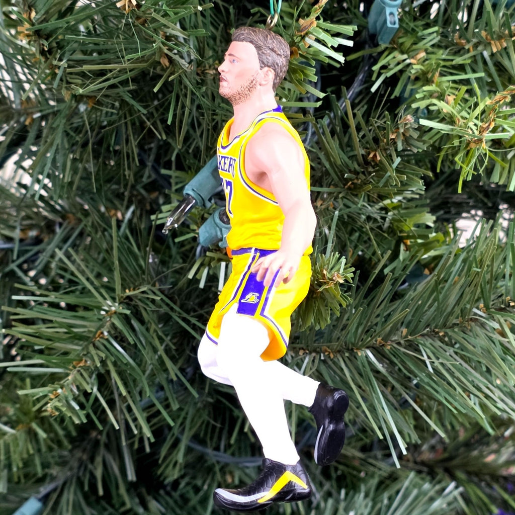 Luka Dončić Los Angeles Lakers NBA Basketball Xmas Tree Ornament Holiday Jersey