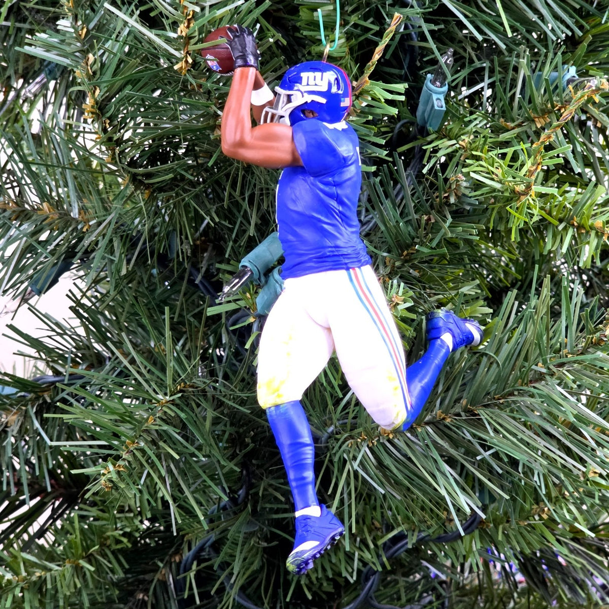 Malik Nabers New York Giants Football NFL Xmas Tree Ornament Holiday Jersey #1