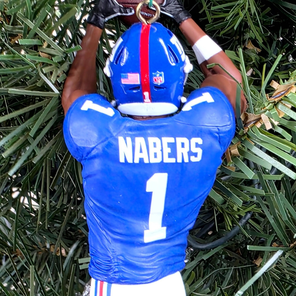 Malik Nabers New York Giants Football NFL Xmas Tree Ornament Holiday Jersey #1