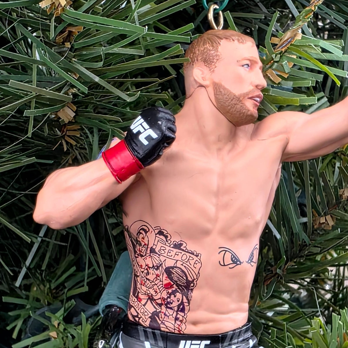 Justin The Highlight Gaethje UFC MMA BMF Championship Xmas Tree Ornament Holiday