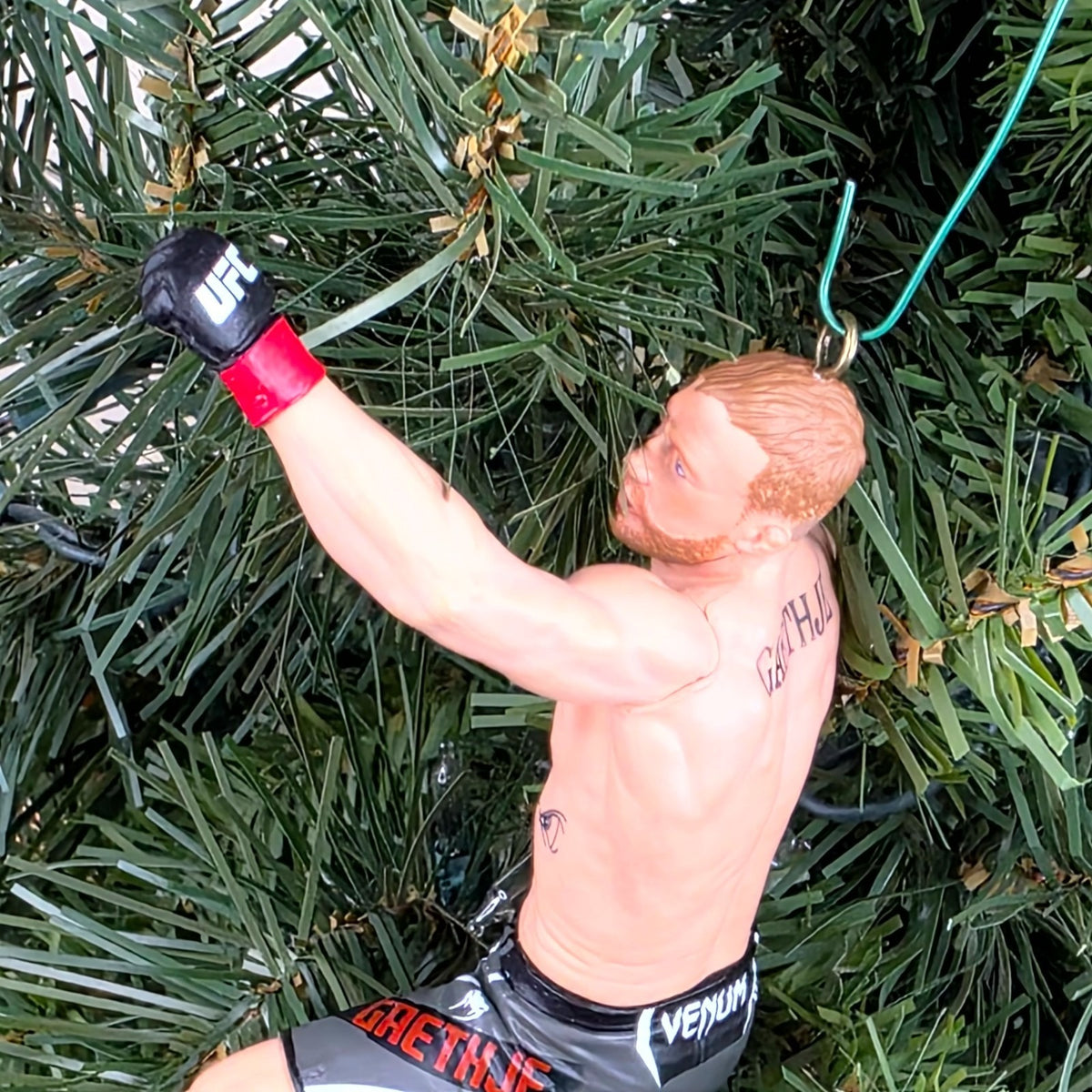 Justin The Highlight Gaethje UFC MMA BMF Championship Xmas Tree Ornament Holiday