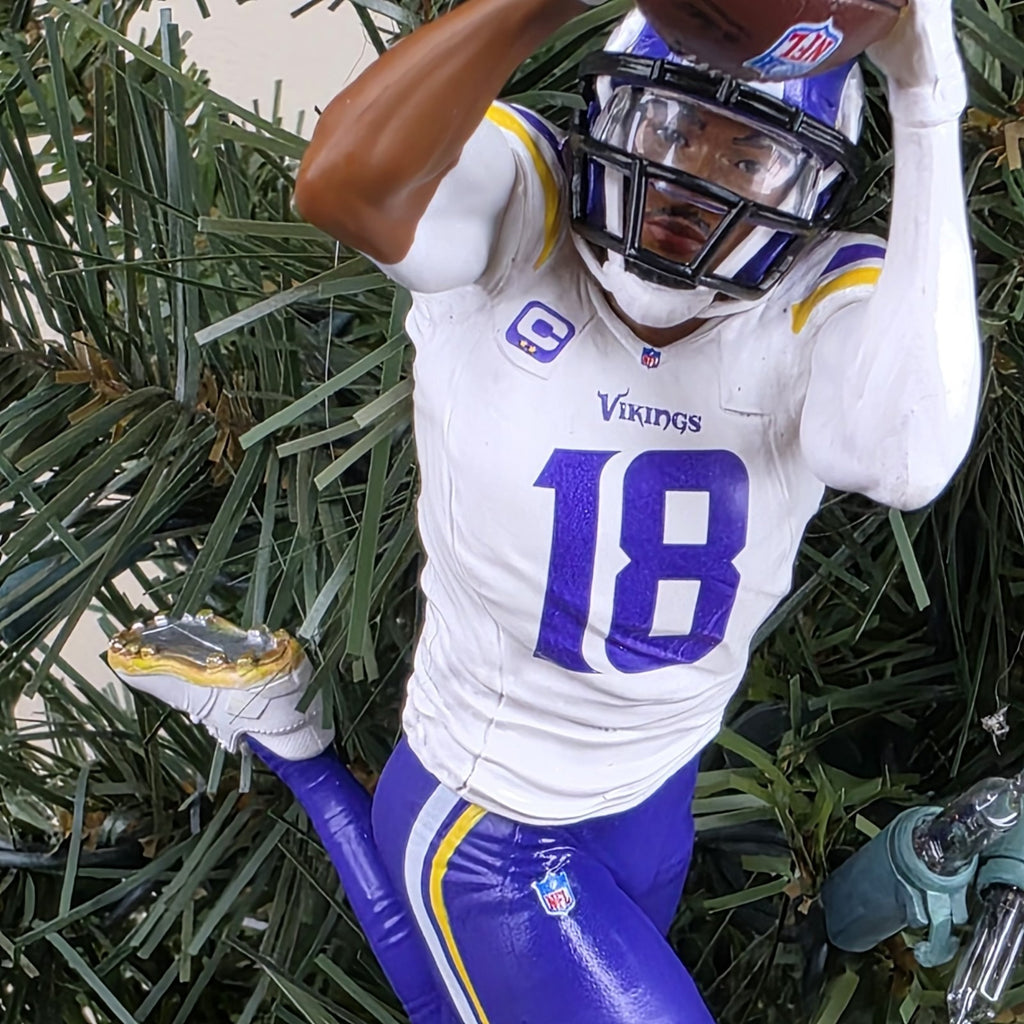 Justin Jefferson Minnesota Vikings Football NFL Xmas Ornament Holiday Jersey #18