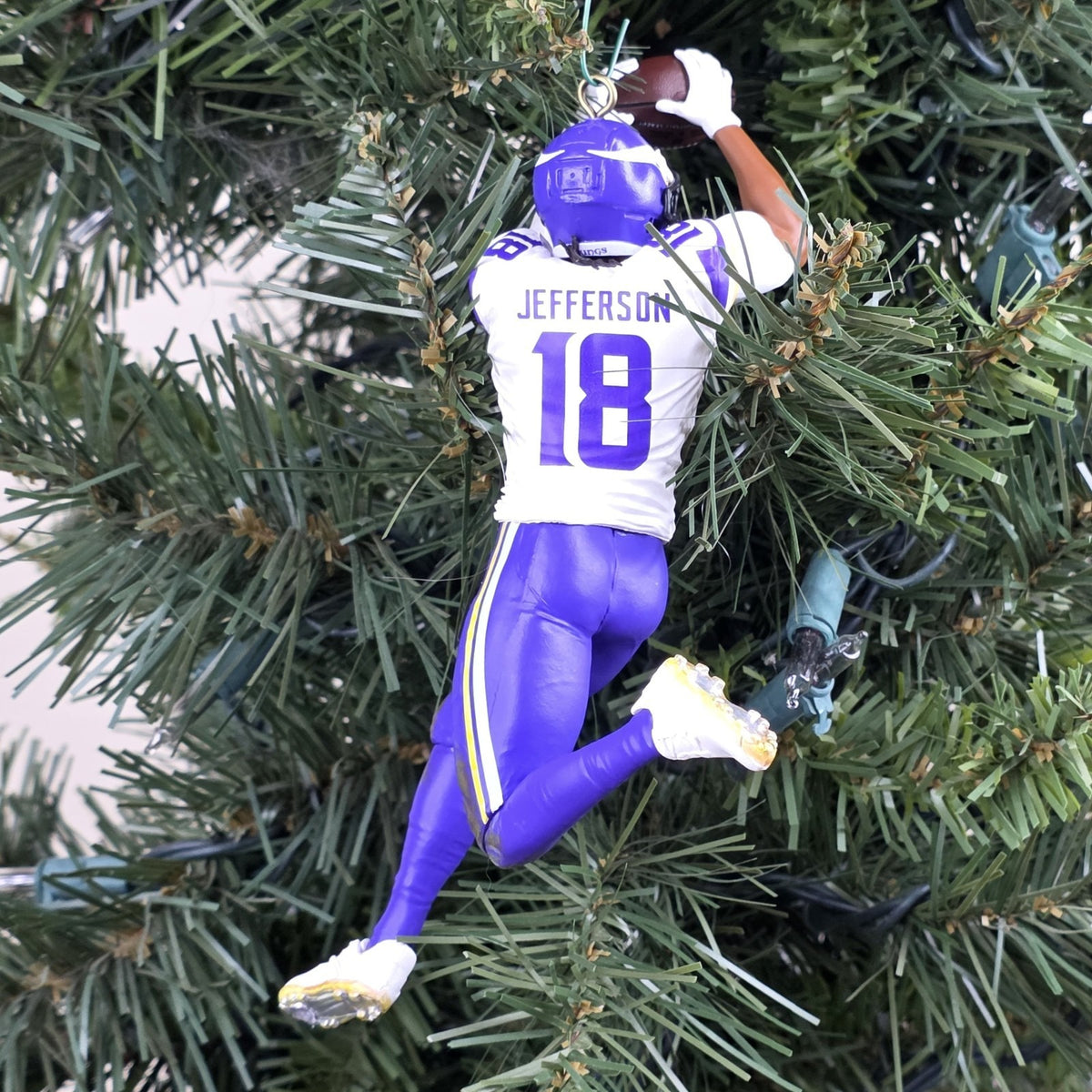 Justin Jefferson Minnesota Vikings Football NFL Xmas Ornament Holiday Jersey #18