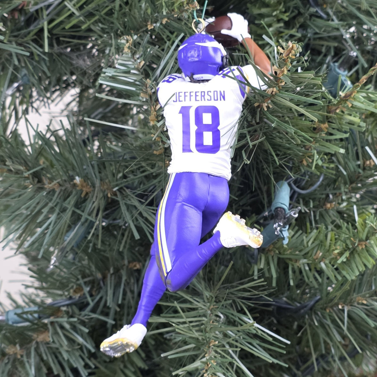 Justin Jefferson Minnesota Vikings Football NFL Xmas Ornament Holiday Jersey #18
