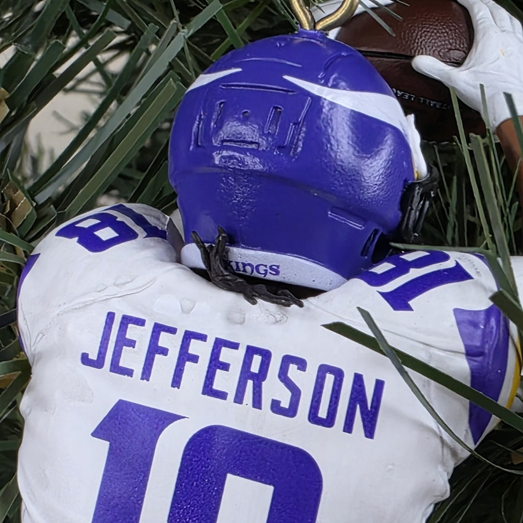 Justin Jefferson Minnesota Vikings Football NFL Xmas Ornament Holiday Jersey #18