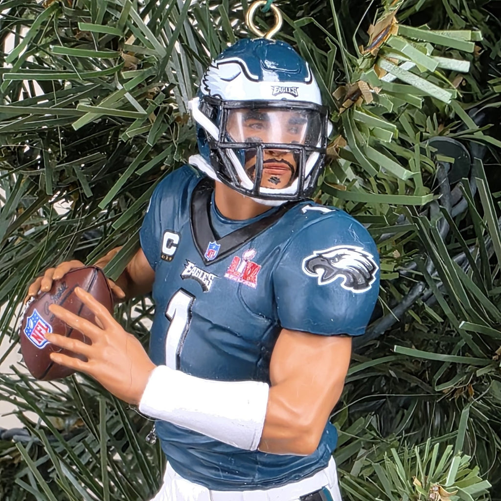Jalen Hurts Philadelphia Eagles Football NFL Xmas Ornament Holiday Jersey #1