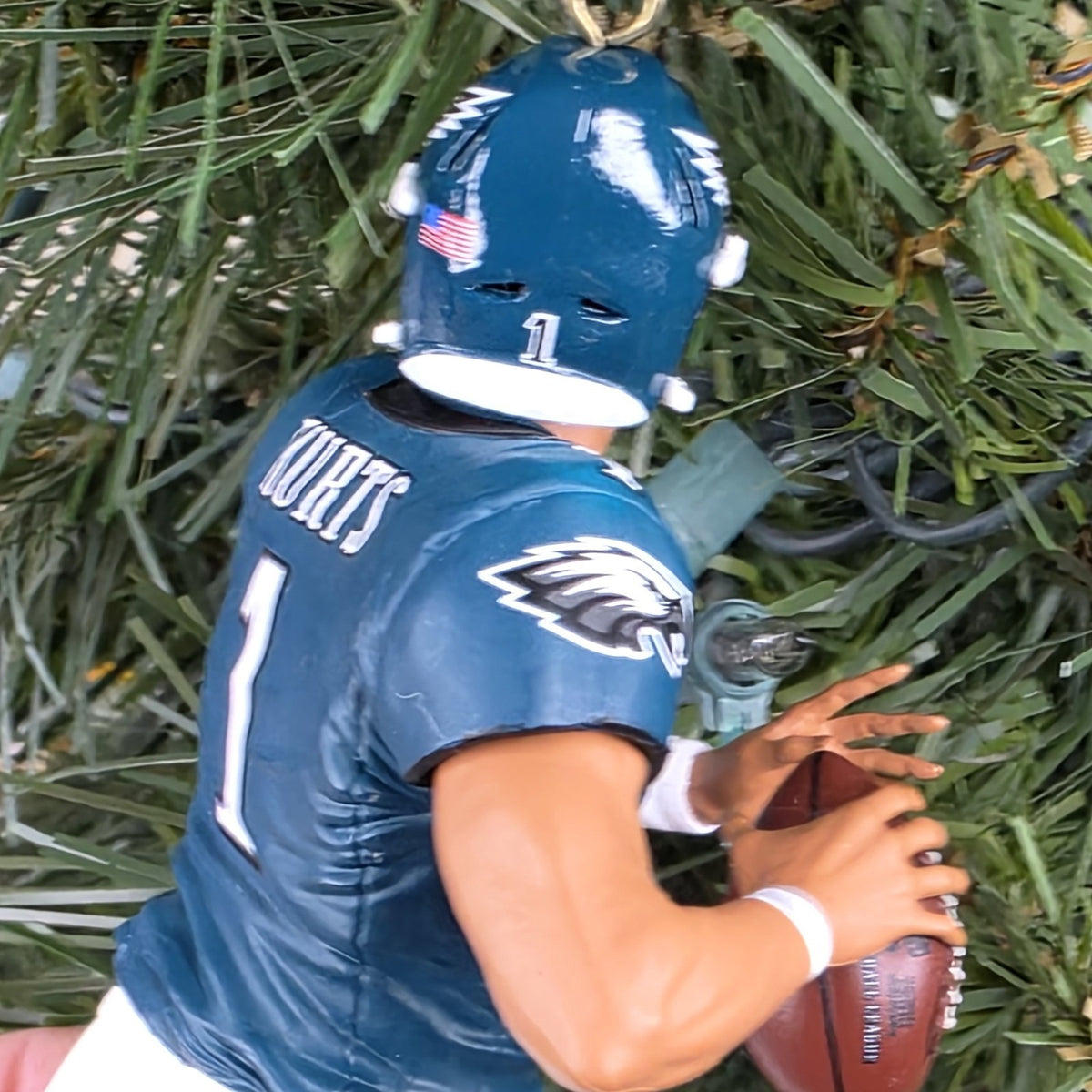 Jalen Hurts Philadelphia Eagles Football NFL Xmas Ornament Holiday Jersey #1