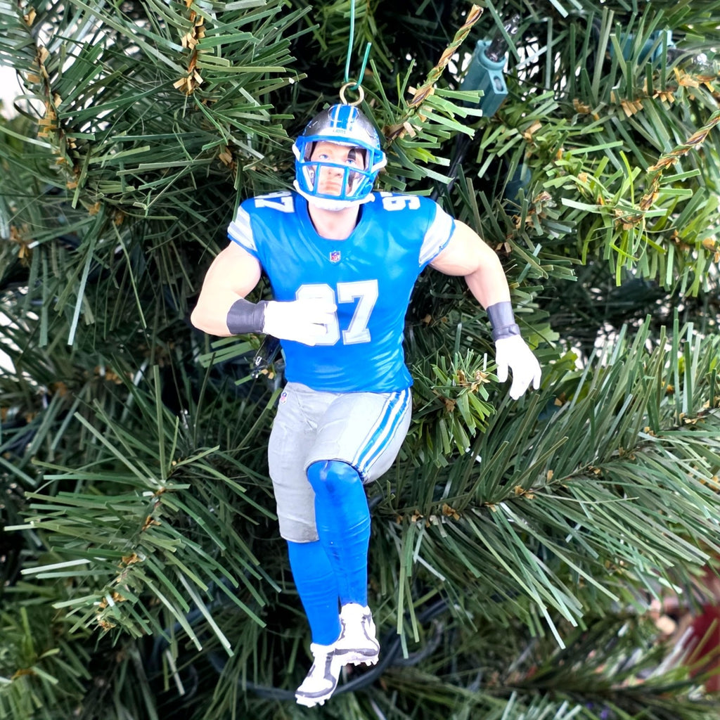 Aidan Hutchinson Detroit Lions Football NFL Xmas Tree Ornament Holiday Jersey 97