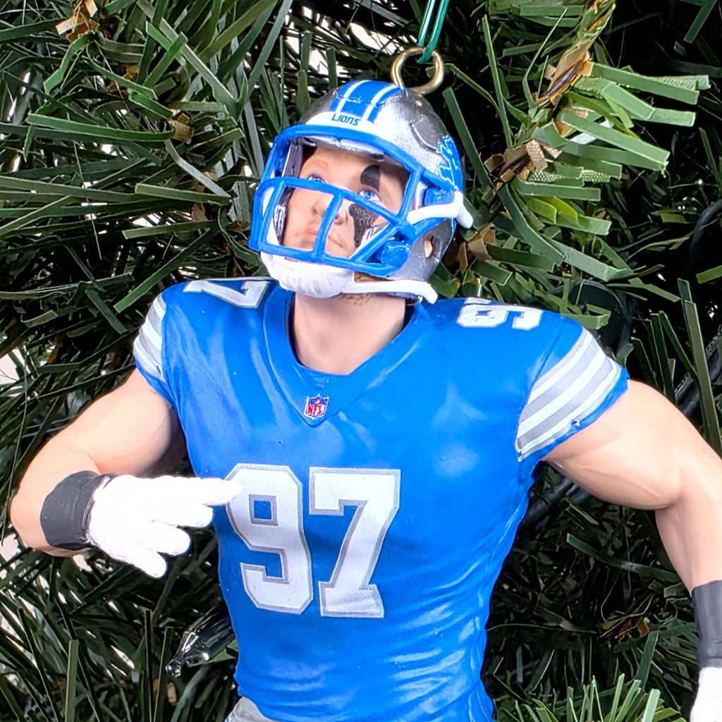 Aidan Hutchinson Detroit Lions Football NFL Xmas Tree Ornament Holiday Jersey 97