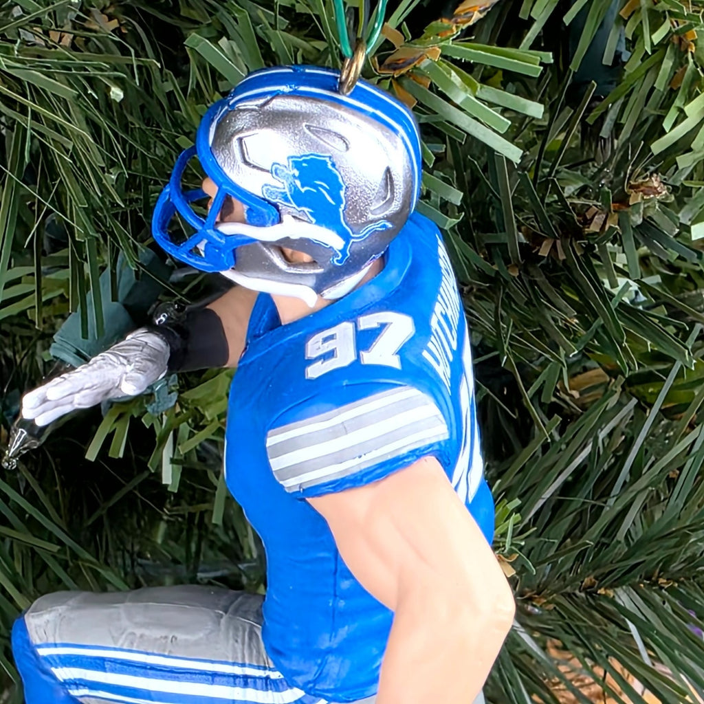 Aidan Hutchinson Detroit Lions Football NFL Xmas Tree Ornament Holiday Jersey 97