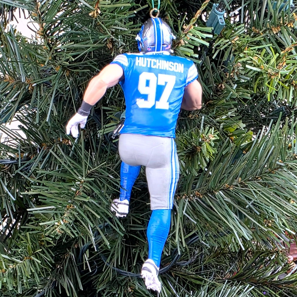 Aidan Hutchinson Detroit Lions Football NFL Xmas Tree Ornament Holiday Jersey 97